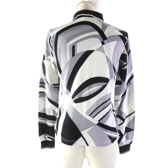 LEONARD SPORT Long sleeve polo shirt Main: 100% cotton multicolor Women 38 Used Authentic