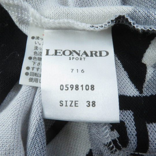 LEONARD SPORT Long sleeve polo shirt Main: 100% cotton multicolor Women 38 Used Authentic