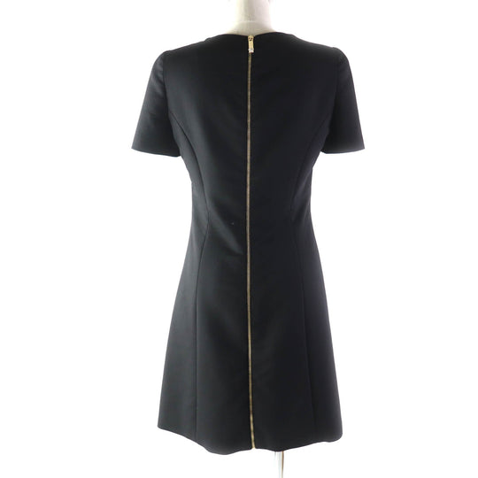 VERSACE one piece Outer material: 86% wool, Outer material: 10% silk, Outer material: 2% polyurethane, Outer material: 2% nylon, Lining: 96% rayon black Women 40 Used Authentic