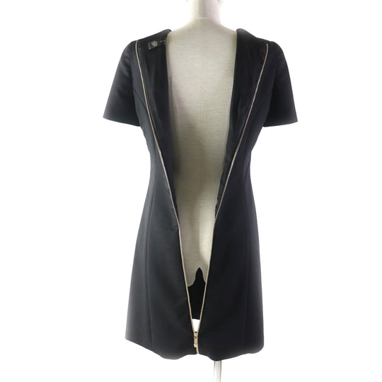 VERSACE one piece Outer material: 86% wool, Outer material: 10% silk, Outer material: 2% polyurethane, Outer material: 2% nylon, Lining: 96% rayon black Women 40 Used Authentic