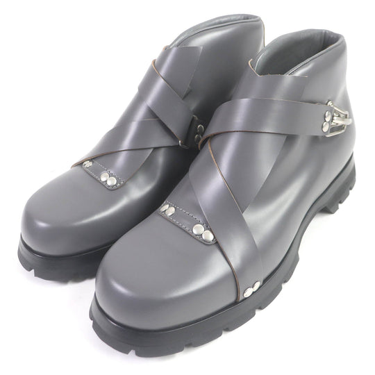 JIL SANDER Ankle boots Main: Leather gray mens 45 Used Authentic