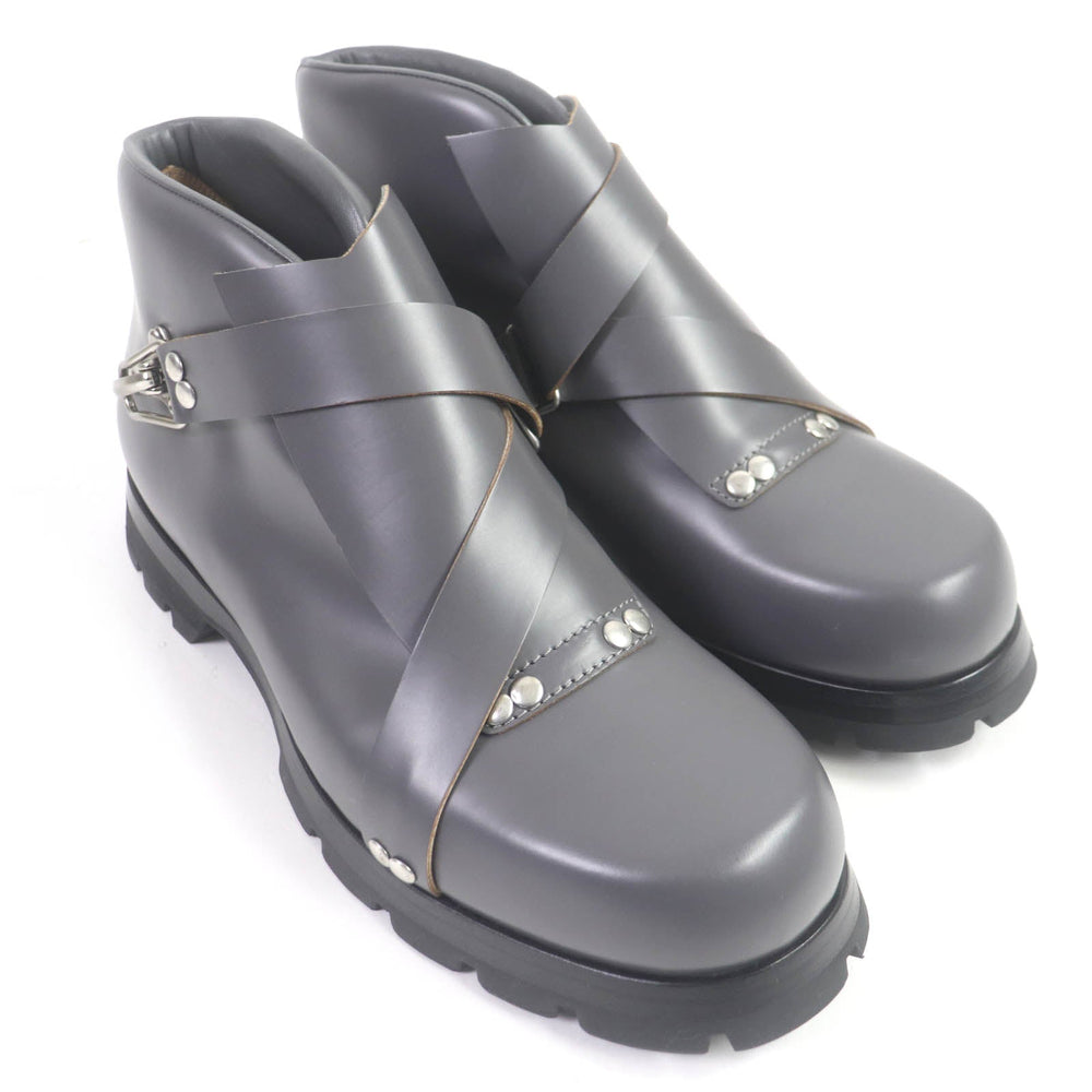JIL SANDER Ankle boots Main: Leather gray mens 45 Used Authentic