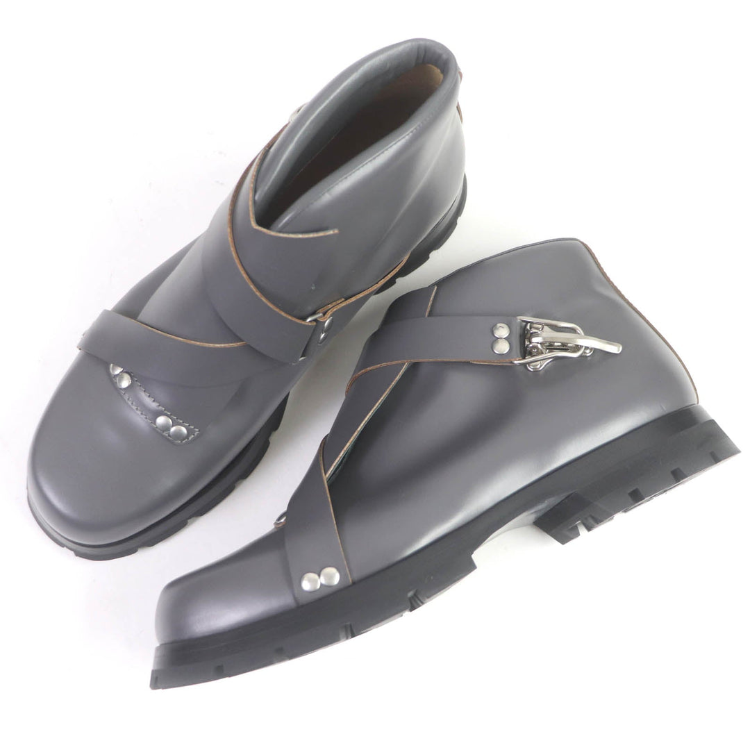 JIL SANDER Ankle boots Main: Leather gray mens 45 Used Authentic