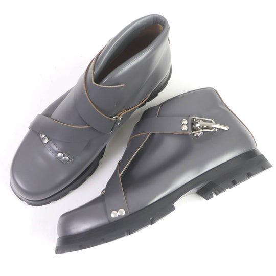 JIL SANDER Ankle boots Main: Leather gray mens 45 Used Authentic