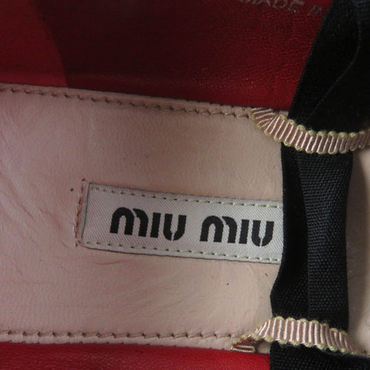 MIUMIU Ballet shoes Main: Leather Red Women 37 Used Authentic