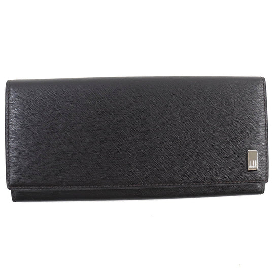 Dunhill Long Wallet Purse FP1010 Main: Leather black SIDE CAR mens Used Authentic