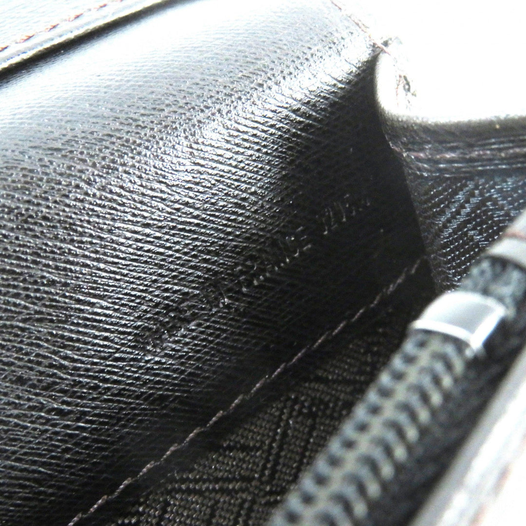 Dunhill Long Wallet Purse FP1010 Main: Leather black SIDE CAR mens Used Authentic