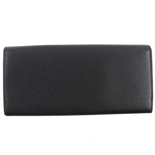 Dunhill Long Wallet Purse FP1010 Main: Leather black SIDE CAR mens Used Authentic