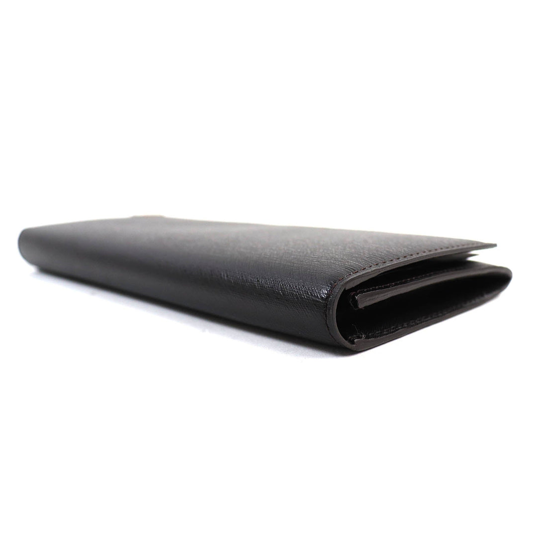 Dunhill Long Wallet Purse FP1010 Main: Leather black SIDE CAR mens Used Authentic