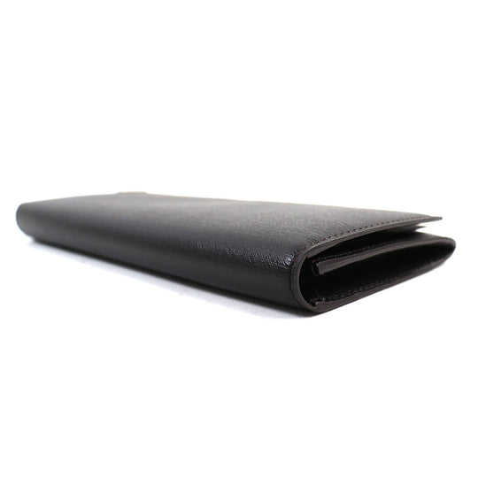 Dunhill Long Wallet Purse FP1010 Main: Leather black SIDE CAR mens Used Authentic