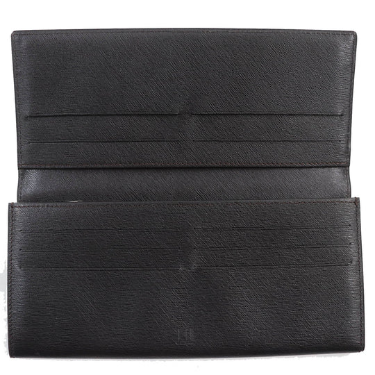 Dunhill Long Wallet Purse FP1010 Main: Leather black SIDE CAR mens Used Authentic