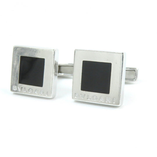 BVLGARI cuffs Main: SV925, Part: Onyx Silver black mens Used Authentic