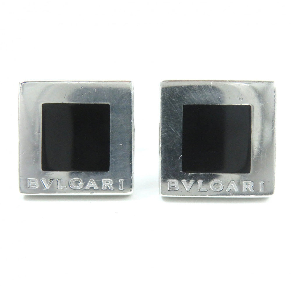 BVLGARI cuffs Main: SV925, Part: Onyx Silver black mens Used Authentic