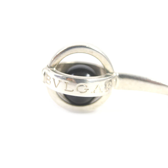 BVLGARI cuffs Main�FSV925 Silver black mens Used Authentic