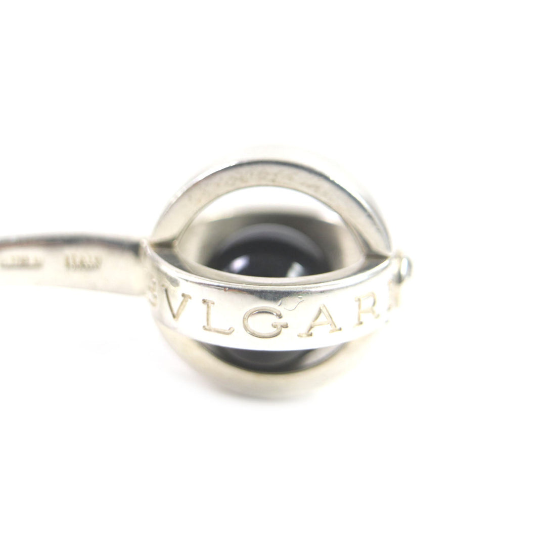 BVLGARI cuffs Main�FSV925 Silver black mens Used Authentic