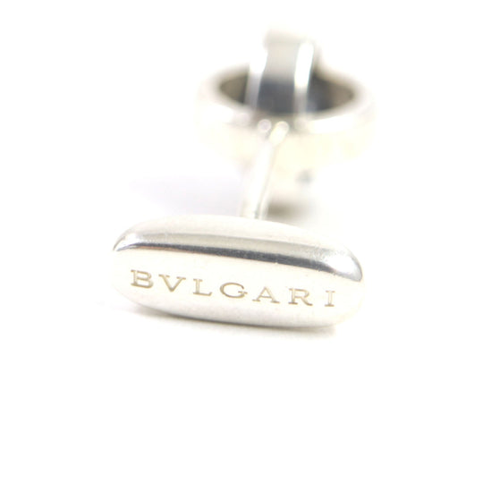 BVLGARI cuffs Main�FSV925 Silver black mens Used Authentic