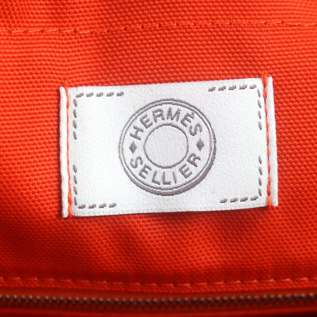 HERMES Tote Bag Main: 62% polyamide, 26% cotton, 12% polyurethane BLUE NAVY/FEU Sucked Pansage Groom mens Used Authentic