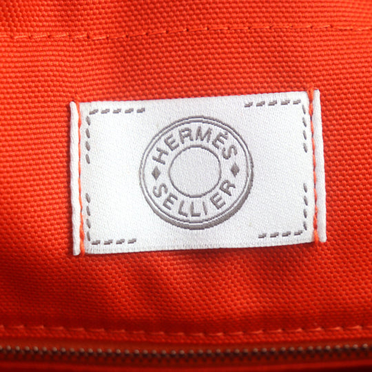 HERMES Tote Bag Main: 62% polyamide, 26% cotton, 12% polyurethane BLUE NAVY/FEU Sucked Pansage Groom mens Used Authentic