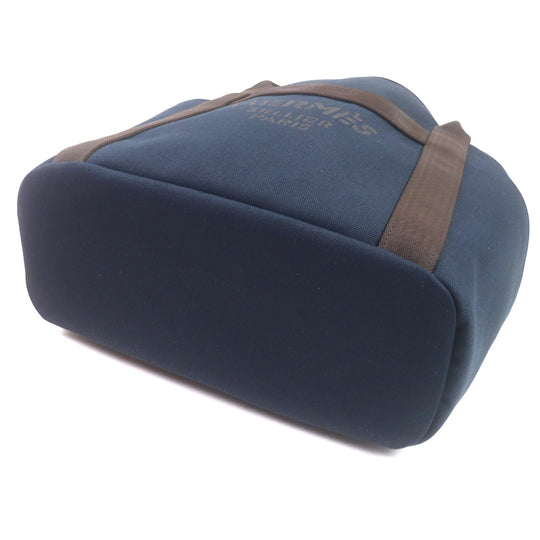 HERMES Tote Bag Main: 62% polyamide, 26% cotton, 12% polyurethane BLUE NAVY/FEU Sucked Pansage Groom mens Used Authentic