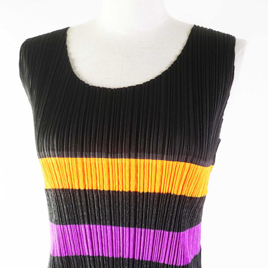 PLEATS PLEASE Cut PP53-JK611 Main: 100% polyester black multi Women 3 Used Authentic