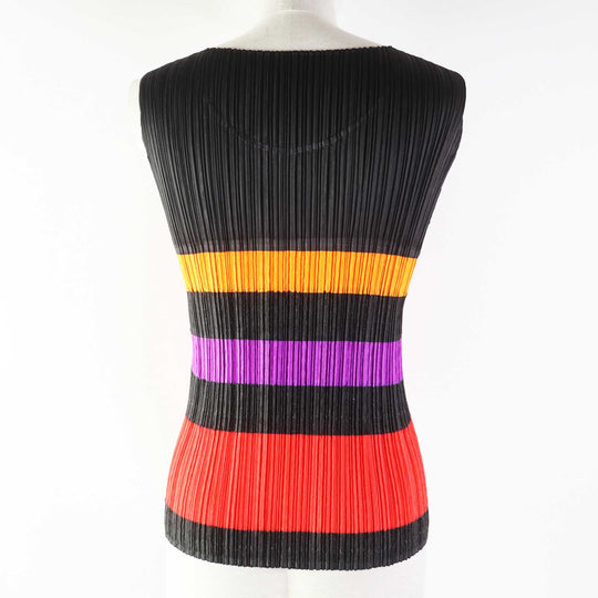 PLEATS PLEASE Cut PP53-JK611 Main: 100% polyester black multi Women 3 Used Authentic