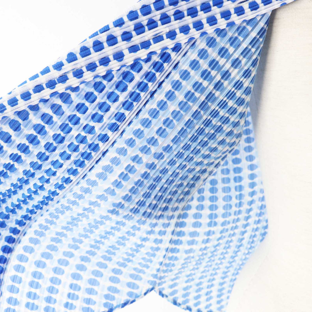 PLEATS PLEASE Short sleeve shirt PP12-JJ512 Main: 100% polyester White blue Women 3 Used Authentic