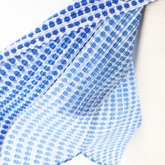 PLEATS PLEASE Short sleeve shirt PP12-JJ512 Main: 100% polyester White blue Women 3 Used Authentic