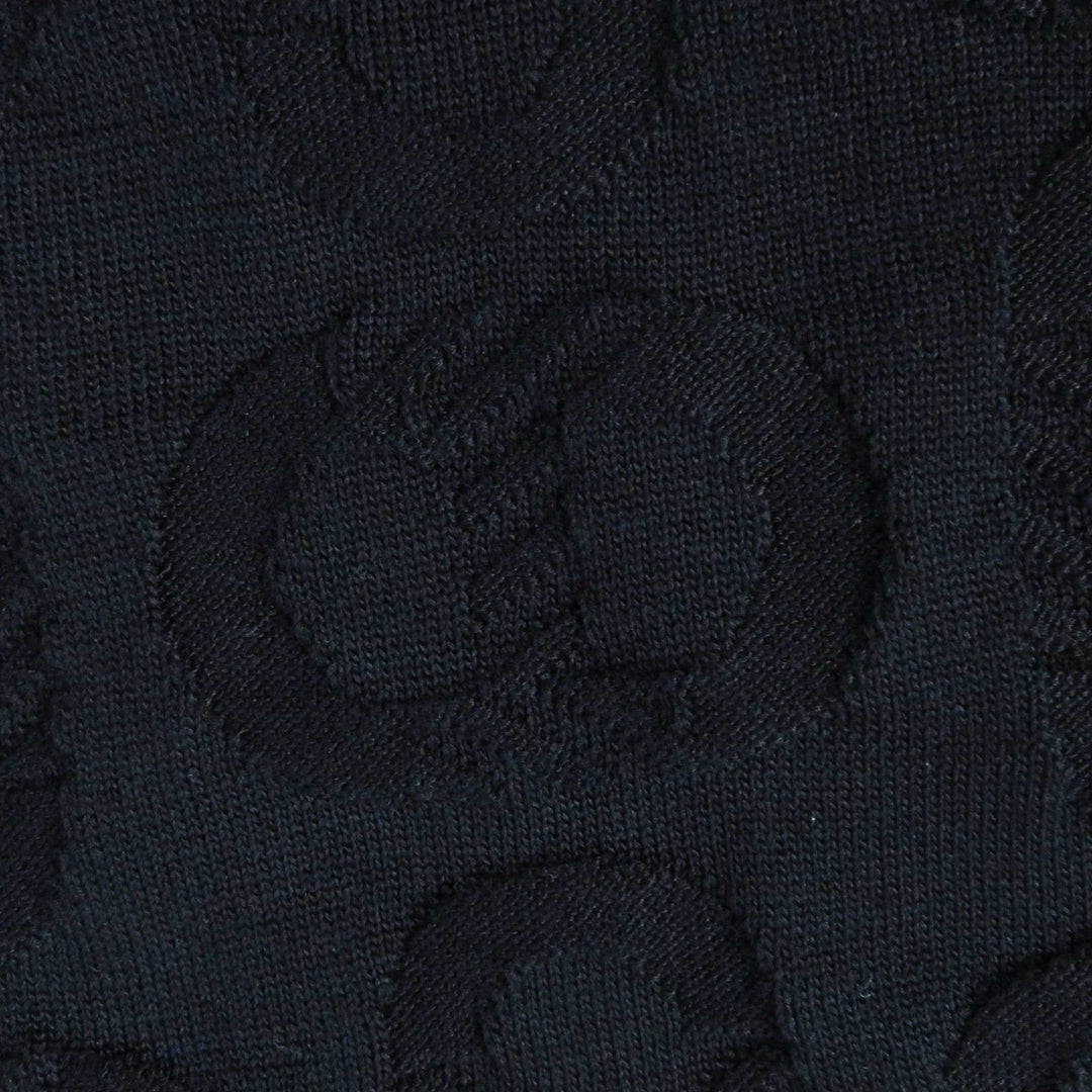 HERMES knit 3E2614D3 Outer: 57% silk, Outer: 43% cotton, Part: 55% silk, Part: 41% cotton, Part: 3% nylon, 1% polyurethane black Women 40 Used Authentic