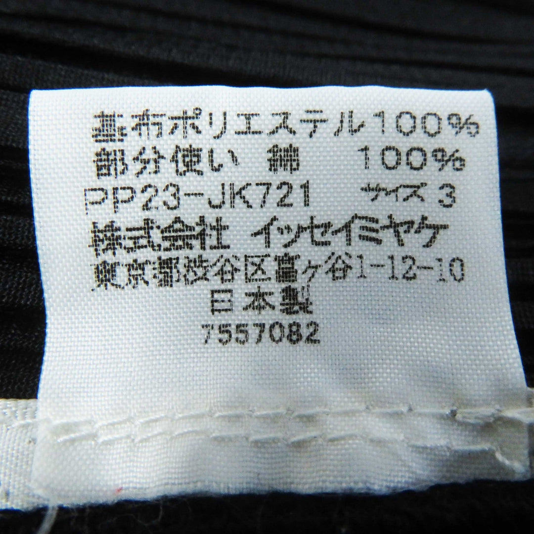 PLEATS PLEASE Cut PP23-JK721 Outer: 100% polyester, Part: 100% cotton black Women 3 Used Authentic