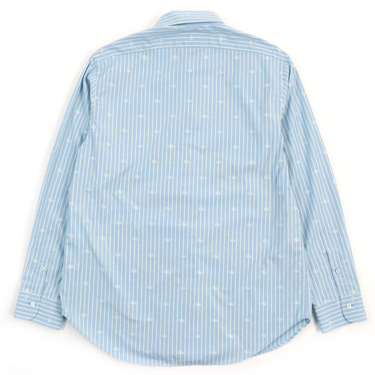 GUCCI Long sleeve shirt 625888 Main: 100% cotton Light blue white GG striped fil coup cotton shirt mens 39|15 1/2 Used Authentic