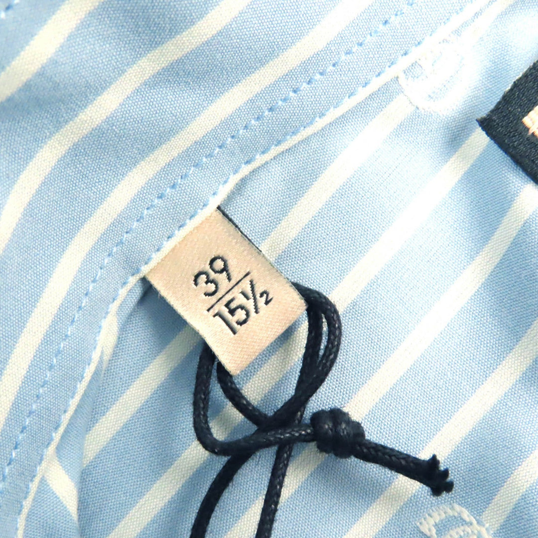 GUCCI Long sleeve shirt 625888 Main: 100% cotton Light blue white GG striped fil coup cotton shirt mens 39|15 1/2 Used Authentic