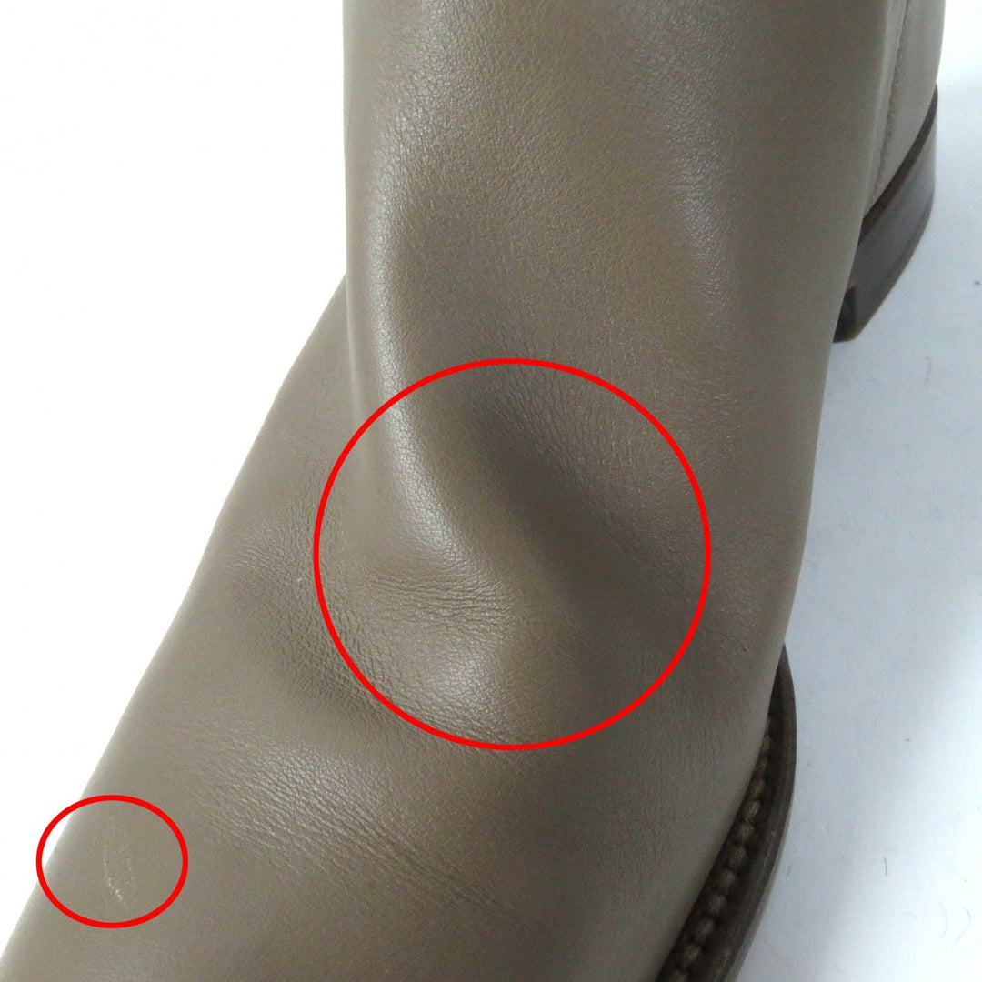 HERMES Knee-high boots Main: Leather Gurege Women 37 1/2 Used Authentic