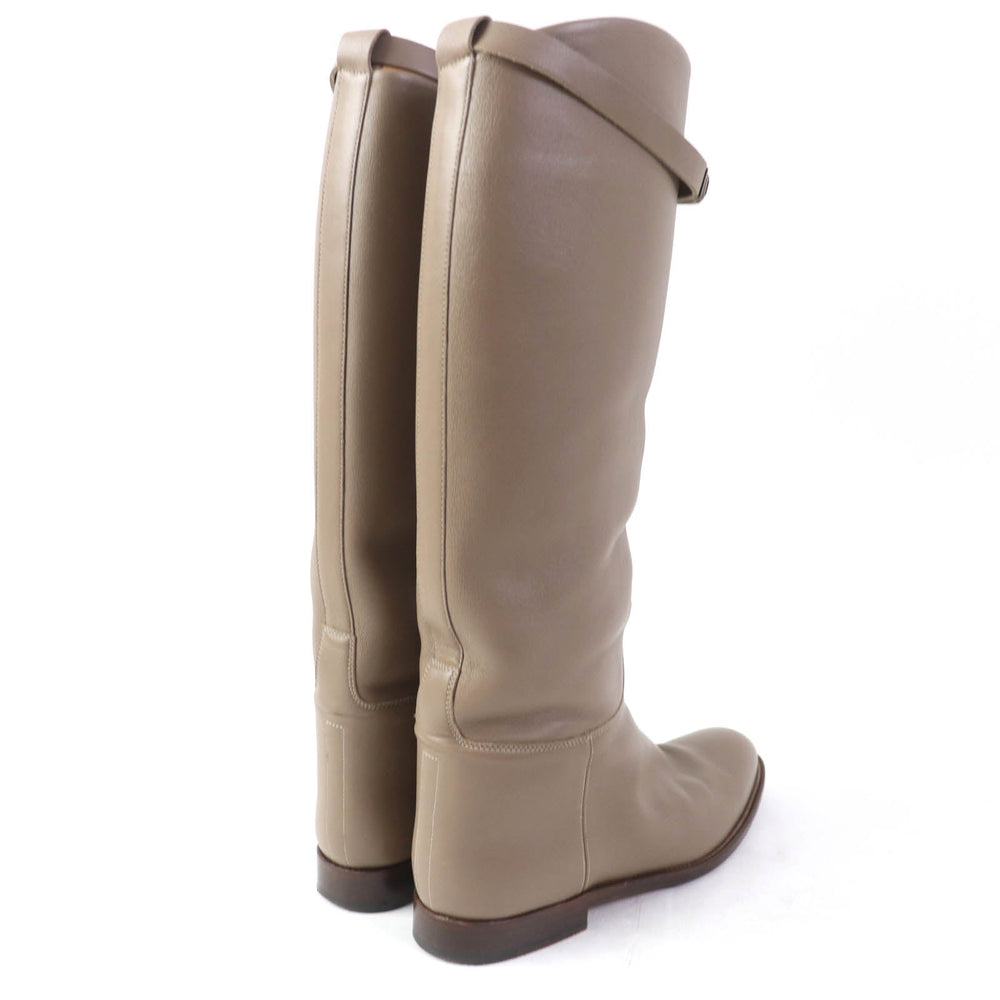 HERMES Knee-high boots Main: Leather Gurege Women 37 1/2 Used Authentic
