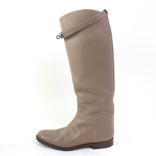 HERMES Knee-high boots Main: Leather Gurege Women 37 1/2 Used Authentic