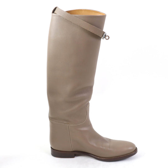 HERMES Knee-high boots Main: Leather Gurege Women 37 1/2 Used Authentic