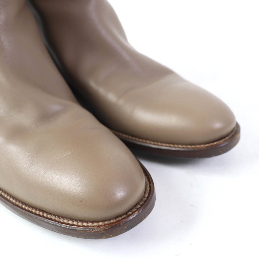 HERMES Knee-high boots Main: Leather Gurege Women 37 1/2 Used Authentic