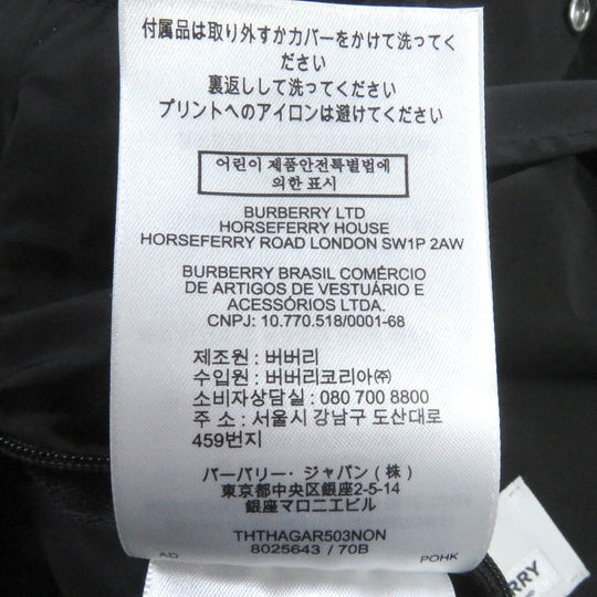 BURBERRY Stainless collar coat 8025643 Main: 100% polyester black mens 48 Used Authentic