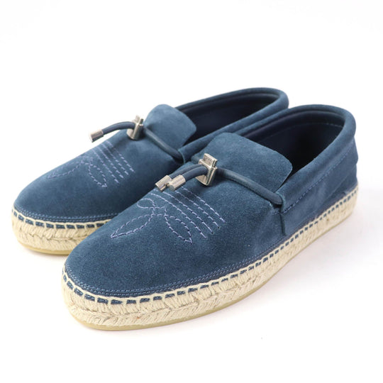 JIMMY CHOO Slip-on Main: Suede Indigo VADO mens 40 Used Authentic