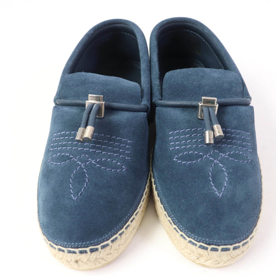 JIMMY CHOO Slip-on Main: Suede Indigo VADO mens 40 Used Authentic