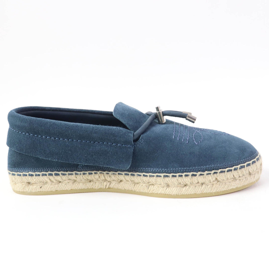 JIMMY CHOO Slip-on Main: Suede Indigo VADO mens 40 Used Authentic