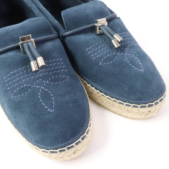 JIMMY CHOO Slip-on Main: Suede Indigo VADO mens 40 Used Authentic
