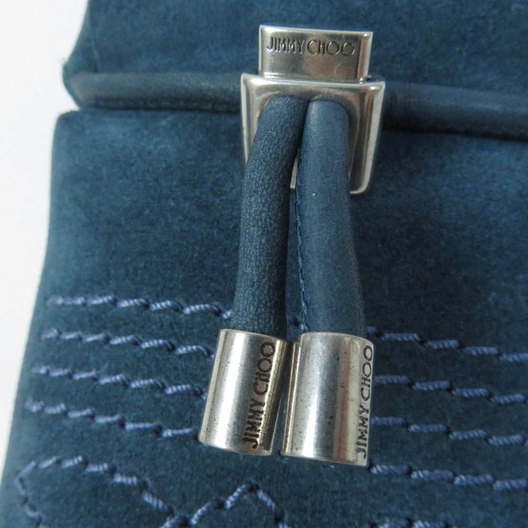 JIMMY CHOO Slip-on Main: Suede Indigo VADO mens 40 Used Authentic