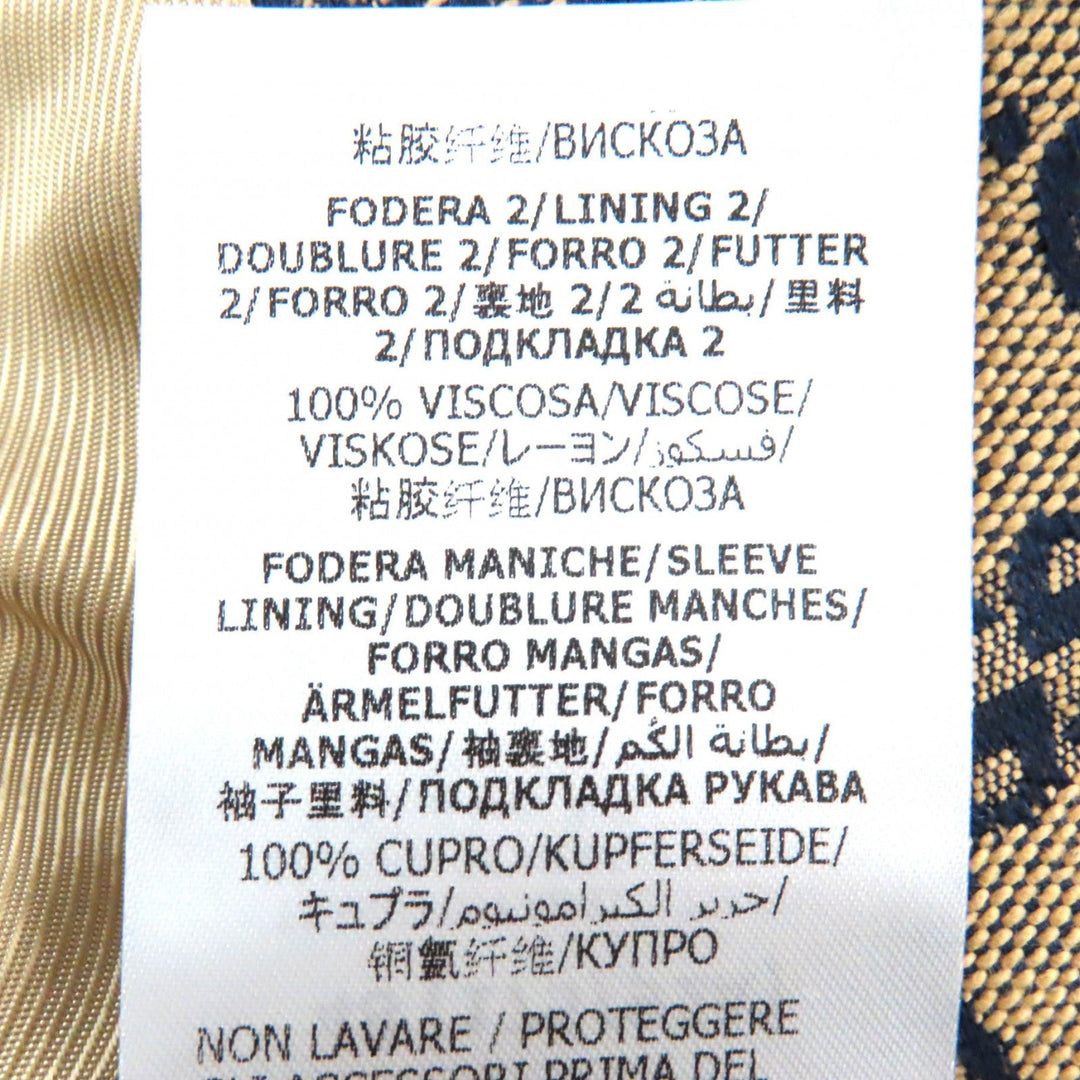 GUCCI 654922 Outer: 100% cotton, Outer: 100% polyester, Lining: 100% rayon, Outer: , Lining 2: 100% rayon Beige navy red mens 48 Used Authentic