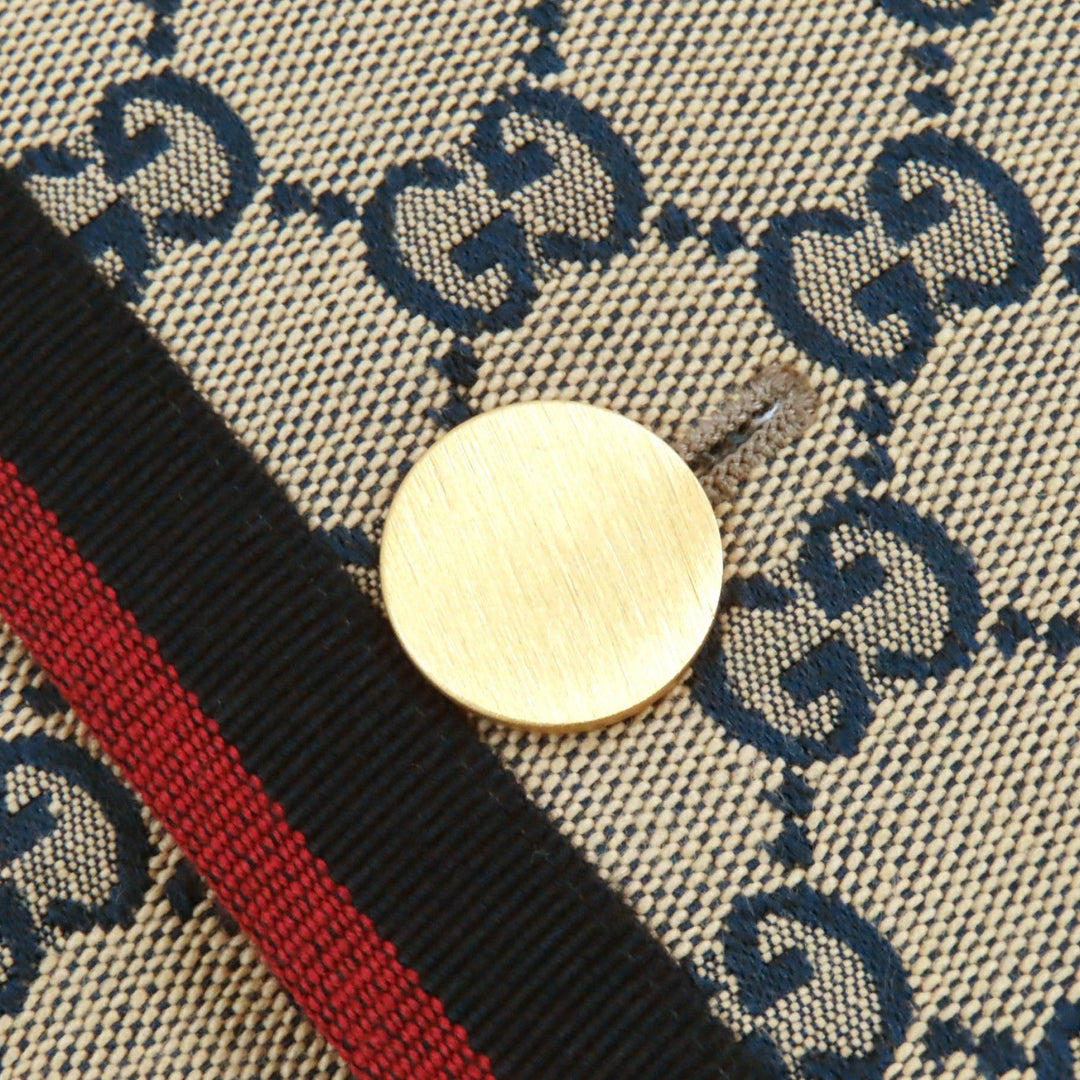 GUCCI 654922 Outer: 100% cotton, Outer: 100% polyester, Lining: 100% rayon, Outer: , Lining 2: 100% rayon Beige navy red mens 48 Used Authentic