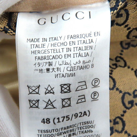 GUCCI 654922 Outer: 100% cotton, Outer: 100% polyester, Lining: 100% rayon, Outer: , Lining 2: 100% rayon Beige navy red mens 48 Used Authentic