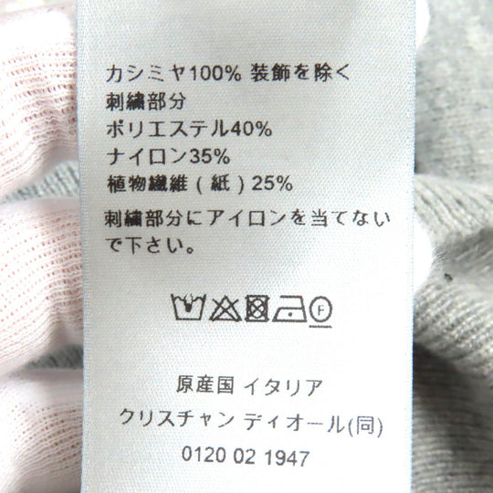 Dior HOMME knit 343M640AT721 Main: 100% cashmere, embroidery: 40% polyester, 35% nylon, 25% vegetable fiber gray mens S Used Authentic