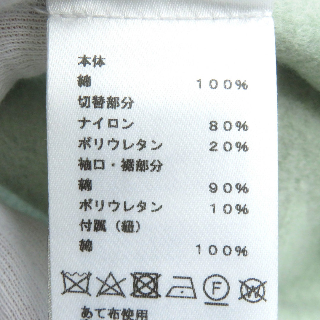 HERMES Hoodie Main: 100% cotton, Switching parts: 80% nylon & 20% polyurethane, Cuffs and hem: 90% cotton, 10% polyurethane, Attached string: 100% cotton Light green type Run H mens M Used Authentic