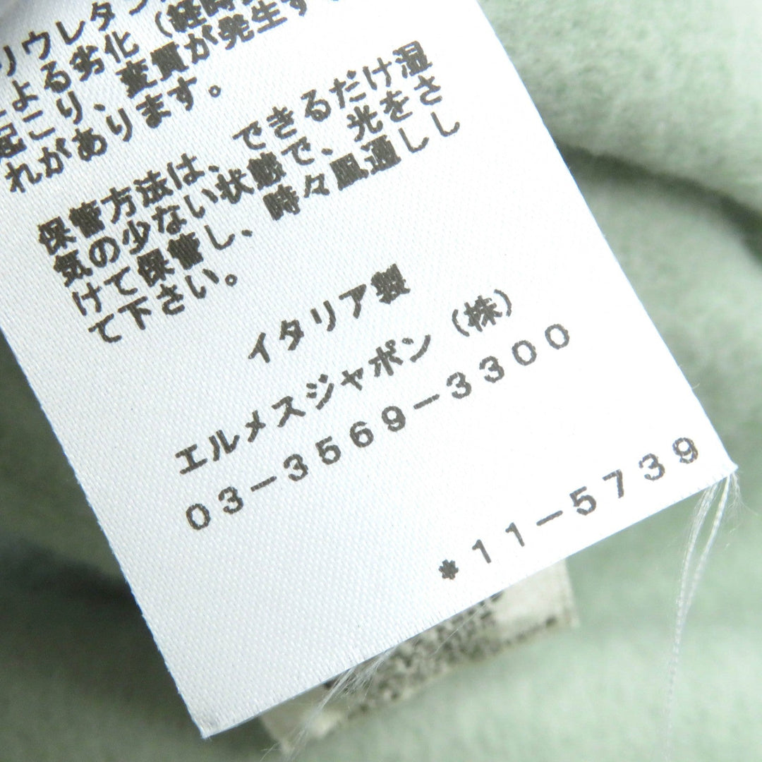 HERMES Hoodie Main: 100% cotton, Switching parts: 80% nylon & 20% polyurethane, Cuffs and hem: 90% cotton, 10% polyurethane, Attached string: 100% cotton Light green type Run H mens M Used Authentic