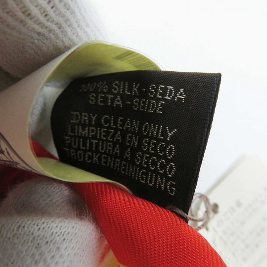 HERMES scarf Main: 100% silk Cream/Rouge/Blue Do Re Boucles Twilly Women Used Authentic