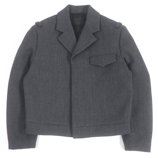 PRADA Blouson SGC362 Outer: 100% virgin wool, Lining: 100% rayon gray mens 48 Used Authentic